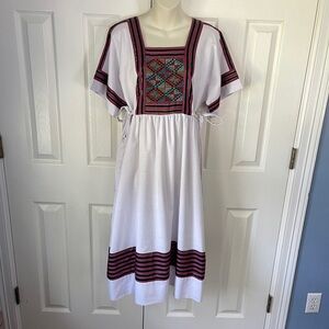 Vintage Linen Dress Embroidery